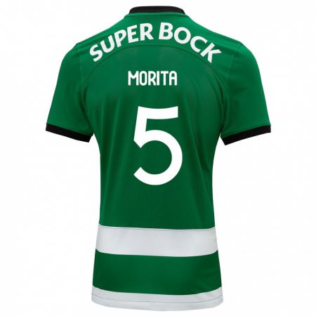 Kandiny Niño Camiseta Hidemasa Morita #5 Verde 1ª Equipación 2023/24 La Camisa