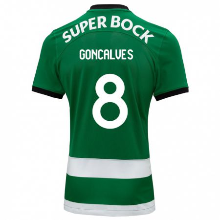 Kandiny Bambino Maglia Pedro Gonçalves #8 Verde Kit Gara Home 2023/24 Maglietta