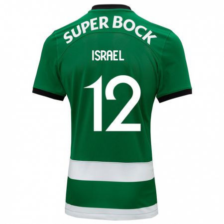 Kandiny Bambino Maglia Franco Israel #12 Verde Kit Gara Home 2023/24 Maglietta