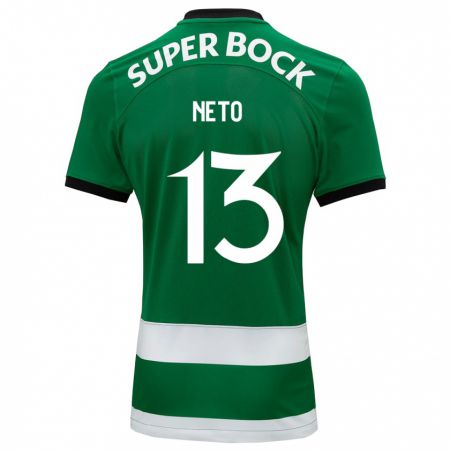 Kandiny Bambino Maglia Luís Neto #13 Verde Kit Gara Home 2023/24 Maglietta