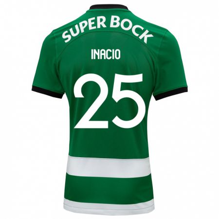 Kandiny Niño Camiseta Gonçalo Inácio #25 Verde 1ª Equipación 2023/24 La Camisa