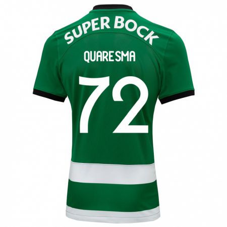 Kandiny Kinderen Eduardo Quaresma #72 Groente Thuisshirt Thuistenue 2023/24 T-Shirt België