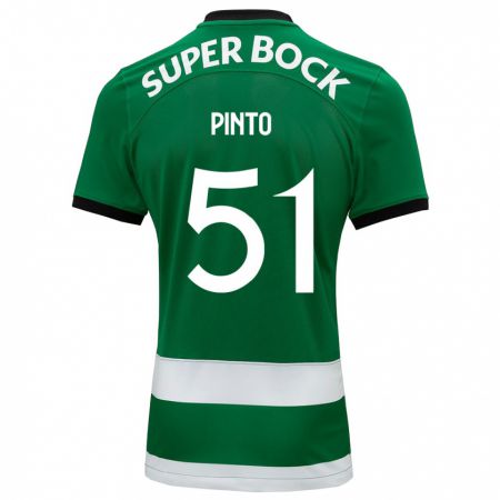 Kandiny Kinderen Diogo Pinto #51 Groente Thuisshirt Thuistenue 2023/24 T-Shirt België