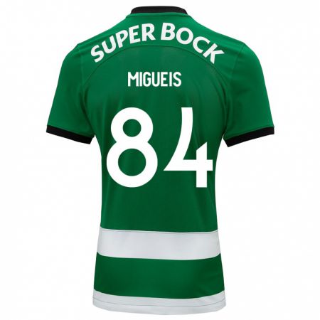 Kandiny Bambino Maglia Pedro Miguéis #84 Verde Kit Gara Home 2023/24 Maglietta