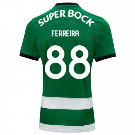 Kandiny Bambino Maglia Tiago Ferreira #88 Verde Kit Gara Home 2023/24 Maglietta