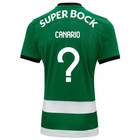 Kandiny Bambino Maglia Francisco Canário #0 Verde Kit Gara Home 2023/24 Maglietta