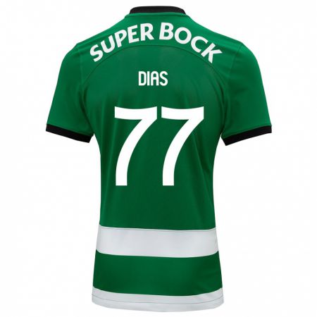 Kandiny Bambino Maglia Lucas Dias #77 Verde Kit Gara Home 2023/24 Maglietta