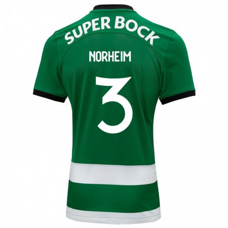 Kandiny Bambino Maglia Andrea Norheim #3 Verde Kit Gara Home 2023/24 Maglietta