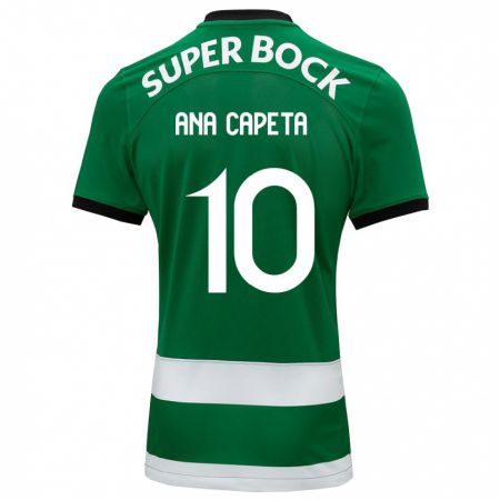 Kandiny Bambino Maglia Ana Capeta #10 Verde Kit Gara Home 2023/24 Maglietta