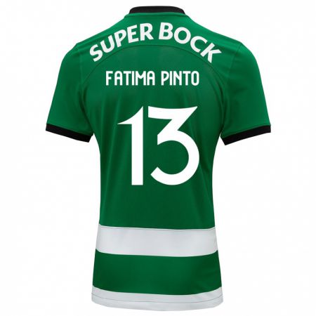 Kandiny Bambino Maglia Fátima Alexandra Figueira Pinto #13 Verde Kit Gara Home 2023/24 Maglietta