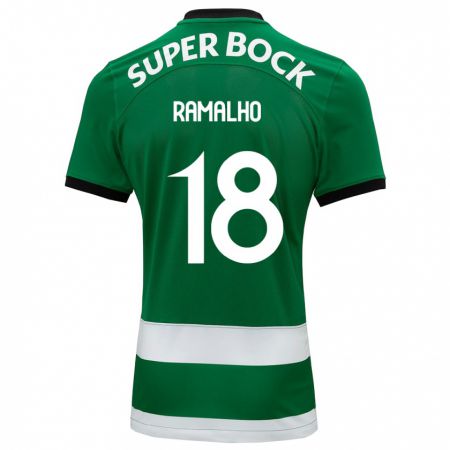 Kandiny Bambino Maglia Inês Filipa Ramalho Gonçalves #18 Verde Kit Gara Home 2023/24 Maglietta