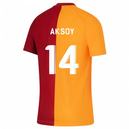 Kandiny Kinderen Berkan Aksoy #14 Oranje Thuisshirt Thuistenue 2023/24 T-Shirt België