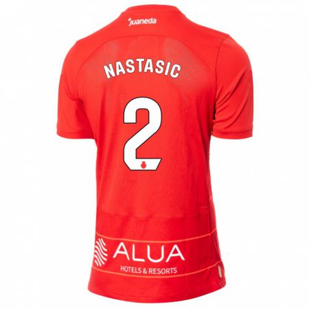 Kandiny Bambino Maglia Matija Nastasic #2 Rosso Kit Gara Home 2023/24 Maglietta