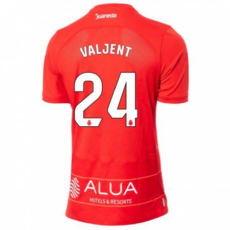 Kandiny Kinderen Martin Valjent #24 Rood Thuisshirt Thuistenue 2023/24 T-Shirt België