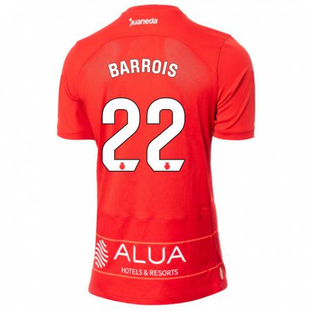 Kandiny Kinderen Eliott Barrois #22 Rood Thuisshirt Thuistenue 2023/24 T-Shirt België