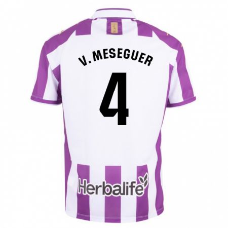 Kandiny Kinderen Víctor Meseguer #4 Paars Thuisshirt Thuistenue 2023/24 T-Shirt België