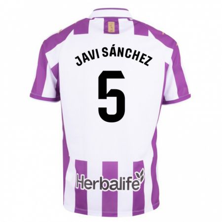 Kandiny Bambino Maglia Javi Sánchez #5 Porpora Kit Gara Home 2023/24 Maglietta