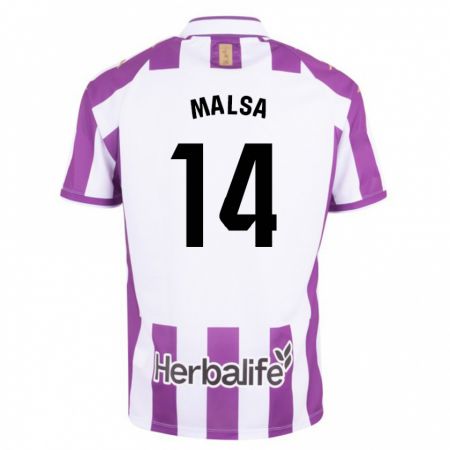 Kandiny Kinderen Mickaël Malsa #14 Paars Thuisshirt Thuistenue 2023/24 T-Shirt België