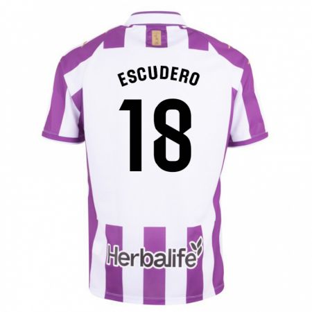 Kandiny Bambino Maglia Sergio Escudero #18 Porpora Kit Gara Home 2023/24 Maglietta