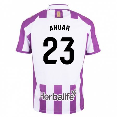 Kandiny Bambino Maglia Anuar #23 Porpora Kit Gara Home 2023/24 Maglietta