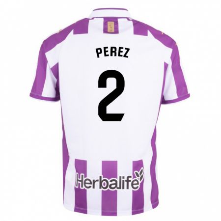 Kandiny Bambino Maglia Iker Pérez #2 Porpora Kit Gara Home 2023/24 Maglietta