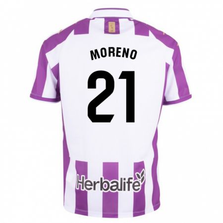 Kandiny Kinderen Xavi Moreno #21 Paars Thuisshirt Thuistenue 2023/24 T-Shirt België