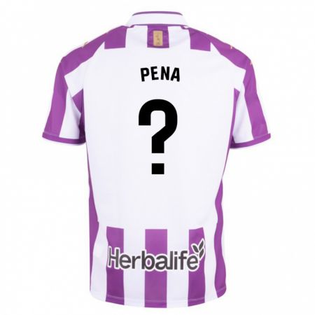 Kandiny Bambino Maglia Adrián Peña #0 Porpora Kit Gara Home 2023/24 Maglietta