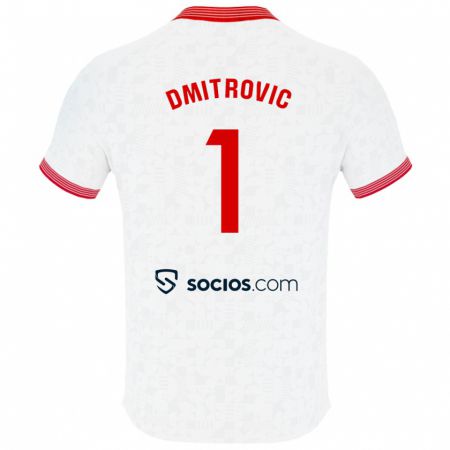 Kandiny Bambino Maglia Marko Dmitrović #1 Bianco Kit Gara Home 2023/24 Maglietta