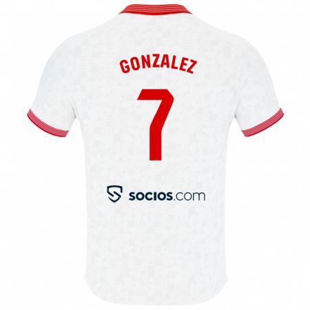 Kandiny Niño Camiseta Juan González #7 Blanco 1ª Equipación 2023/24 La Camisa México