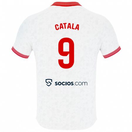 Kandiny Bambino Maglia Rubén Catalá #9 Bianco Kit Gara Home 2023/24 Maglietta