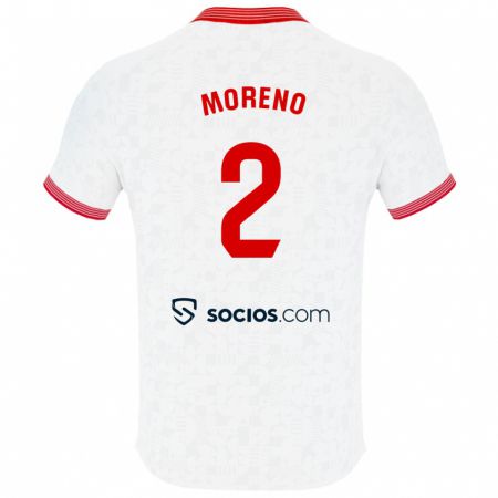 Kandiny Niño Camiseta Jorge Moreno #2 Blanco 1ª Equipación 2023/24 La Camisa México