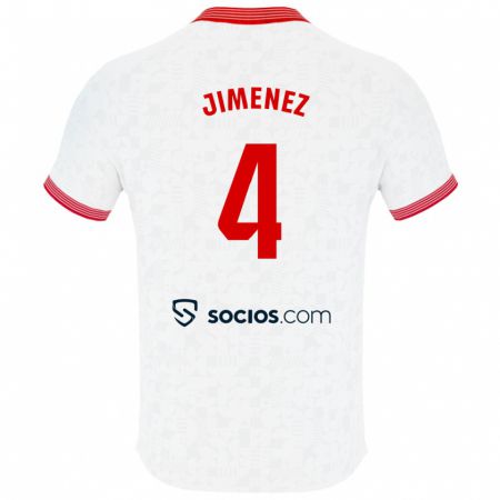 Kandiny Bambino Maglia Diego Jiménez #4 Bianco Kit Gara Home 2023/24 Maglietta