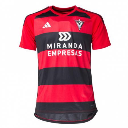 Kandiny Bambino Maglia Hugo Zárate #14 Rosso Nero Kit Gara Home 2023/24 Maglietta