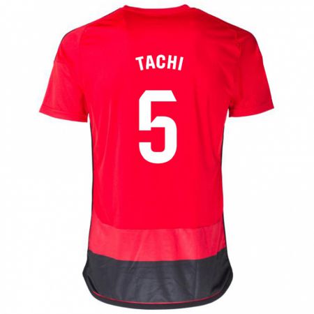 Kandiny Bambino Maglia Tachi #5 Rosso Nero Kit Gara Home 2023/24 Maglietta