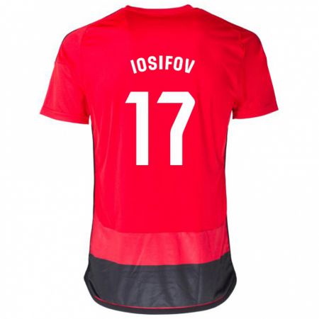 Kandiny Kinderen Nikita Iosifov #17 Rood Zwart Thuisshirt Thuistenue 2023/24 T-Shirt België