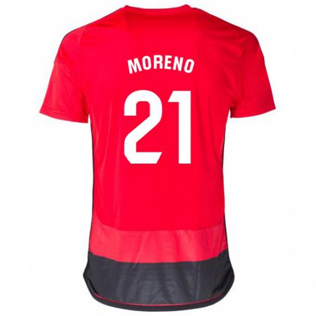 Kandiny Kinderen Diego Moreno #21 Rood Zwart Thuisshirt Thuistenue 2023/24 T-Shirt België