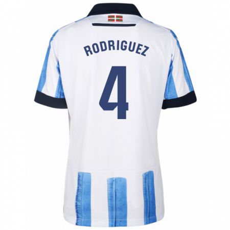 Kandiny Bambino Maglia Peru Rodríguez #4 Blu Bianco Kit Gara Home 2023/24 Maglietta