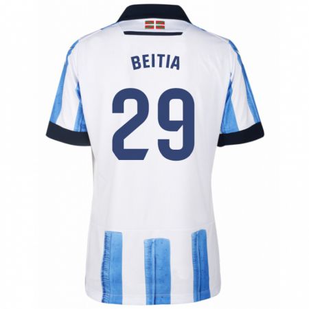 Kandiny Bambino Maglia Luken Beitia #29 Blu Bianco Kit Gara Home 2023/24 Maglietta