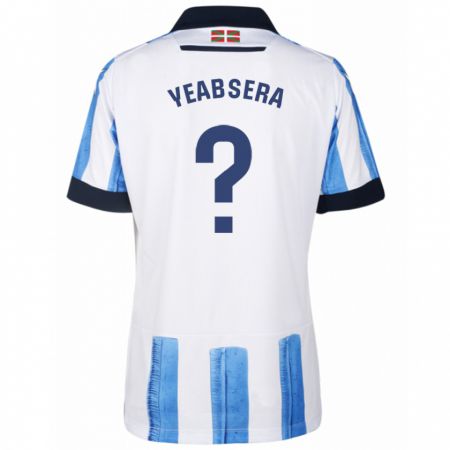 Kandiny Bambino Maglia Jon Yeabsera #0 Blu Bianco Kit Gara Home 2023/24 Maglietta