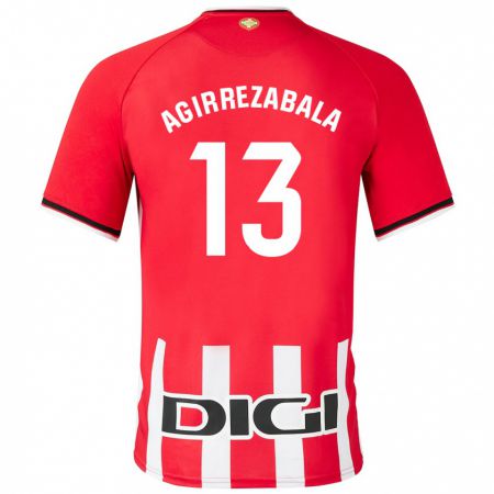 Kandiny Kinderen Julen Agirrezabala #13 Rood Thuisshirt Thuistenue 2023/24 T-Shirt België