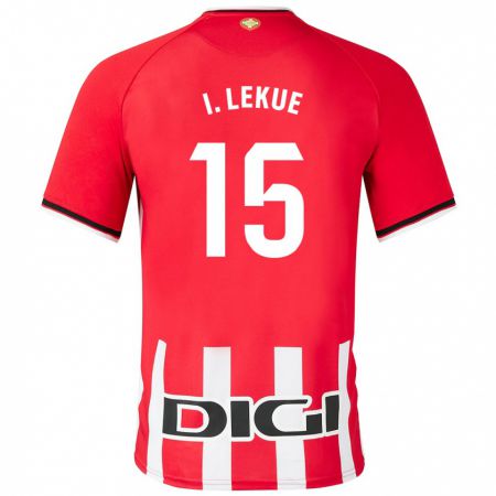 Kandiny Kinderen Iñigo Lekue #15 Rood Thuisshirt Thuistenue 2023/24 T-Shirt België