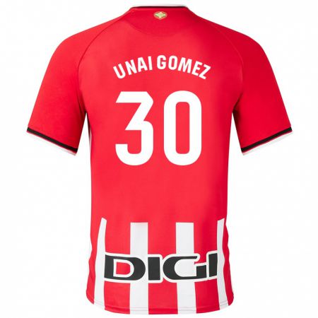 Kandiny Kinder Unai Gómez #30 Rot Heimtrikot Trikot 2023/24 T-Shirt Österreich