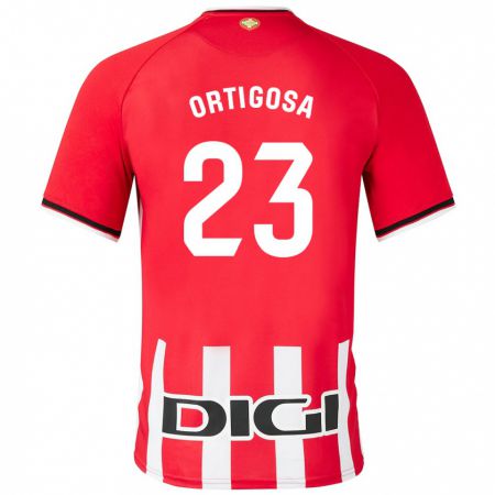 Kandiny Kinderen Aritz Ortigosa #23 Rood Thuisshirt Thuistenue 2023/24 T-Shirt België