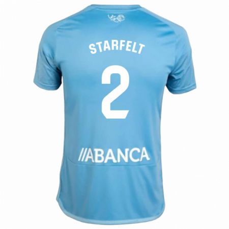 Kandiny Kinderen Carl Starfelt #2 Blauw Thuisshirt Thuistenue 2023/24 T-Shirt België