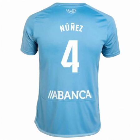 Kandiny Bambino Maglia Unai Núñez #4 Blu Kit Gara Home 2023/24 Maglietta