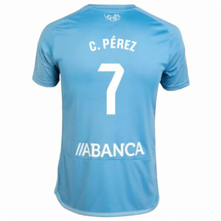 Kandiny Kinder Carles Pérez #7 Blau Heimtrikot Trikot 2023/24 T-Shirt Österreich