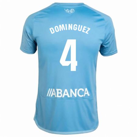 Kandiny Bambino Maglia Javi Domínguez #4 Blu Kit Gara Home 2023/24 Maglietta