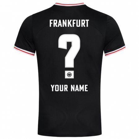 Kandiny Bambino Maglia Il Tuo Nome #0 Nero Kit Gara Away 2023/24 Maglietta