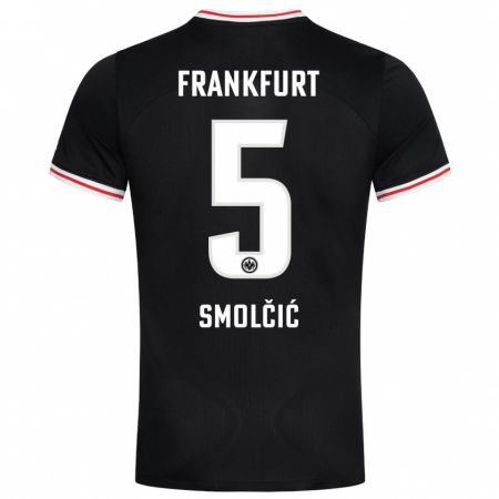 Kandiny Kinder Hrvoje Smolcic #5 Schwarz Auswärtstrikot Trikot 2023/24 T-Shirt Österreich