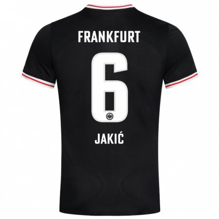 Kandiny Bambino Maglia Kristijan Jakic #6 Nero Kit Gara Away 2023/24 Maglietta